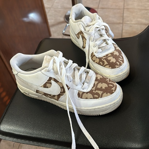 Christian Dior Custom Nike Air Force ones Size 6.5 Women - Picture 12 of 16